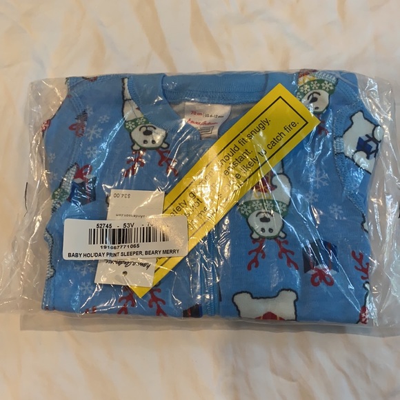 NWT HANNA ANDERSSON HOLIDAY BEARY MERRY SLEEPER - Picture 2 of 2